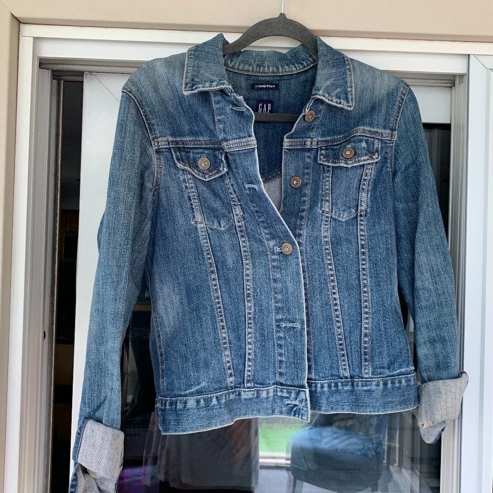 Dark Wash Cropped Jean Jacket